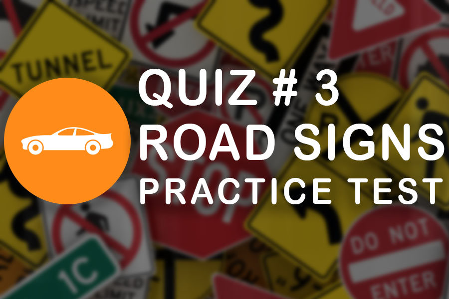 Test sing. Road Quiz. Practice sign.